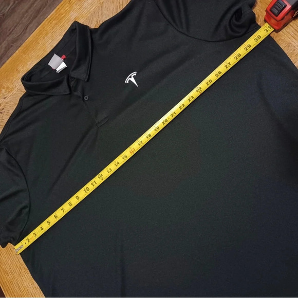 Authentic Tesla Men’s Black Polo Shirt Size 4XL 100% Polyester - Picture 6 of 6